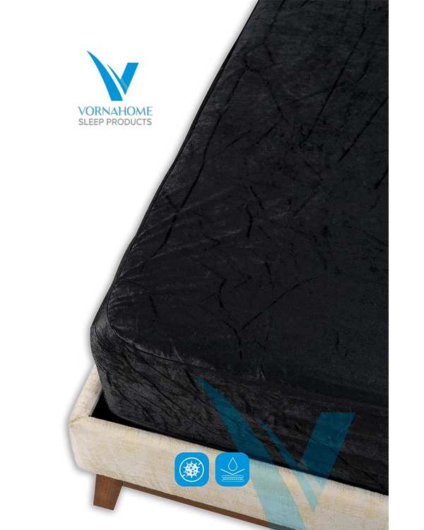 نیم ست محافظ تشک یک نفره سایز 180×80 ضد آب مشکی ورنا هوم Vornahome مدل ورنا پرو Vorna Pro - تصویر 4