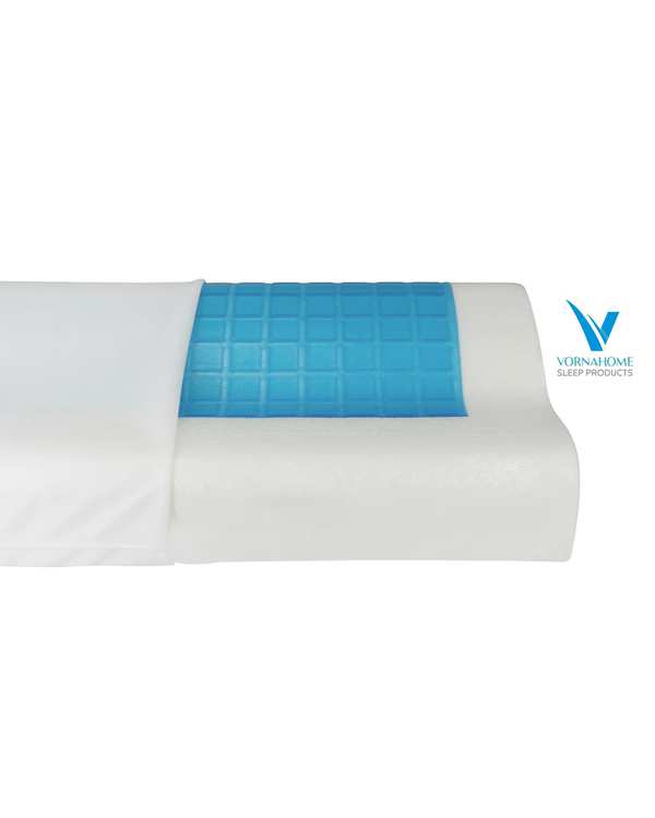 بالش مموری فوم ژل دار خنک سایز XL سفید ورنا هوم Vornahome مدل موج - تصویر 5
