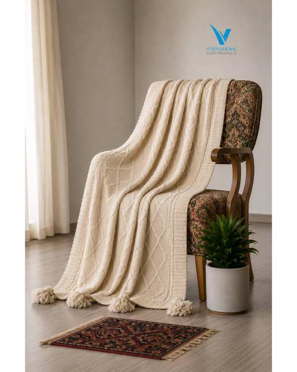 شال مبل سایز 180×140 شیری ورنا هوم Vornahome طرح دیانا