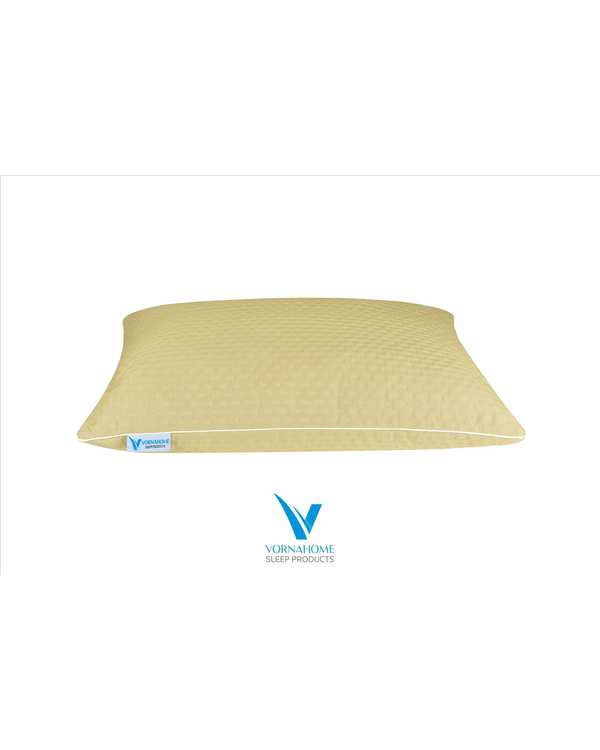 بالش الیاف سایز 70×50 لیمویی ورنا هوم Vornahome مدل ساده - تصویر 2