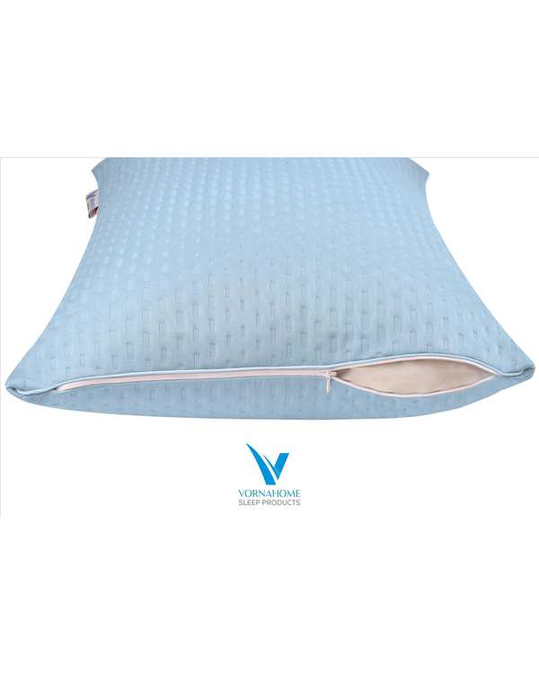 محافظ بالش ضد آب رنگی سایز 70×50 آبی روشن ورنا هوم Vornahome - تصویر 2