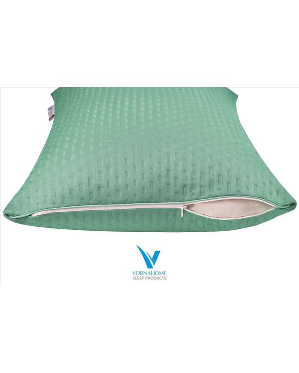 محافظ بالش ضد آب رنگی سایز 70×50 سبز آووکادویی ورنا هوم Vornahome - تصویر 2