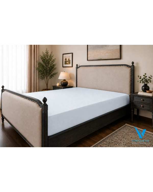 محافظ تشک ضد آب یک نفره سایز 180×80 سفید ورنا هوم Vornahome