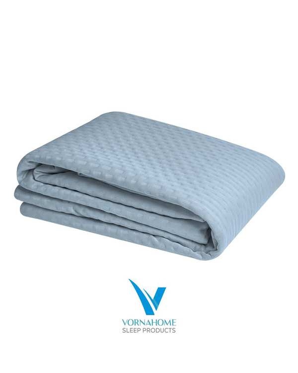 محافظ تشک ضد آب رنگی یک نفره سایز 100×200 آبی روشن ورنا هوم Vornahome - تصویر 3