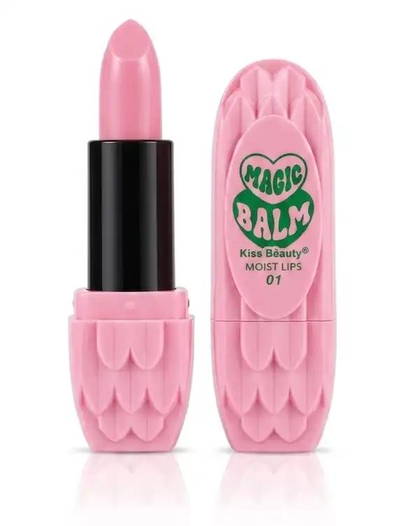 بالم لب حرارتی تغذیه کننده و نرم کننده صورتی کیس بیوتی Kiss Beauty مدل MAGIC ارسال رنگ رندوم