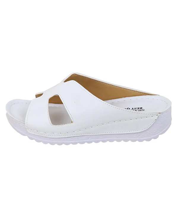 صندل زنانه طبی سفید شهرام طب Shahram Teb کد 1021