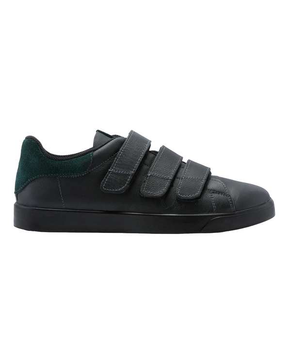 کفش چرم زنانه مشکی سبز اورز OREZ مدل MIA VELCRO کد WCK218