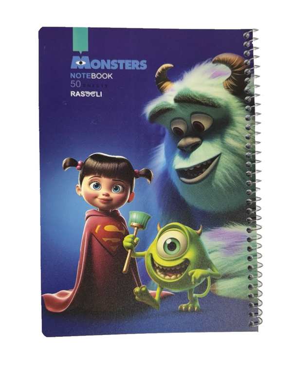 دفتر مشق 50 برگ سیمی طرح سالیوان و کارخانه هیولا Monsters