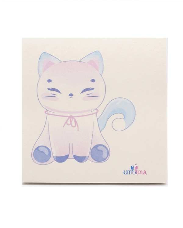 کاغذ یادداشت چسب دار استیک نوت 50 برگ طرح گربه cute cat