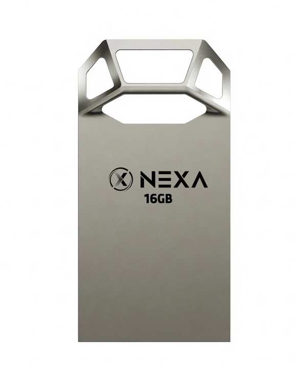 فلش مموری نقره ای نکسا NEXA مدل UX208 CUBIC ظرفیت 16 گیگابایت با رابط USB 2.0