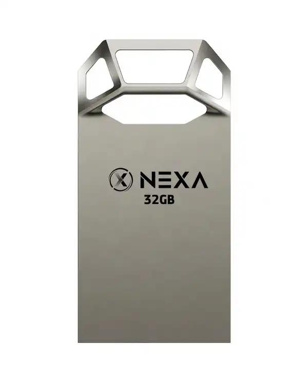 فلش مموری نقره ای نکسا NEXA مدل UX208 CUBIC ظرفیت 32 گیگابایت با رابط USB 2.0