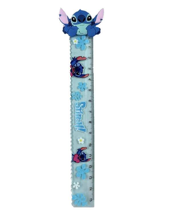 خط کش فانتزی 15 سانتیمتری طرح استیچ stitch کد 001