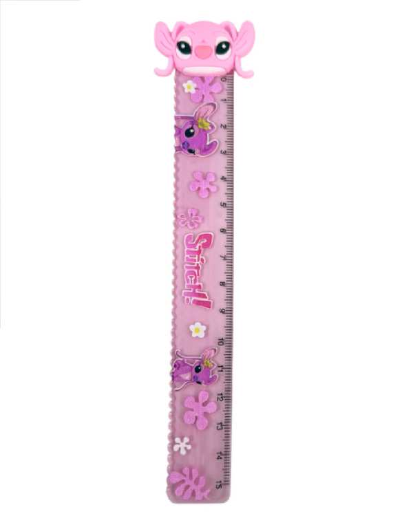 خط کش فانتزی 15 سانتیمتری طرح استیچ stitch کد 003