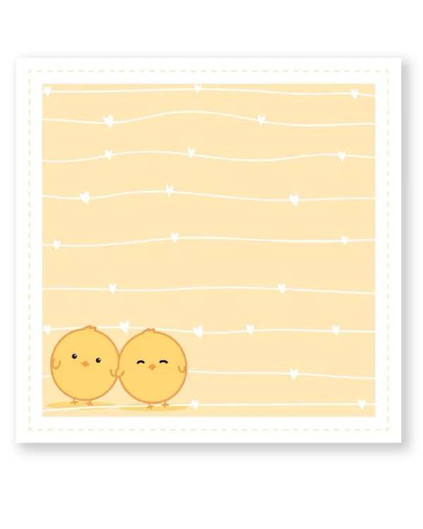 کاغذ یادداشت فانتزی سایز 10x10 طرح جوجه