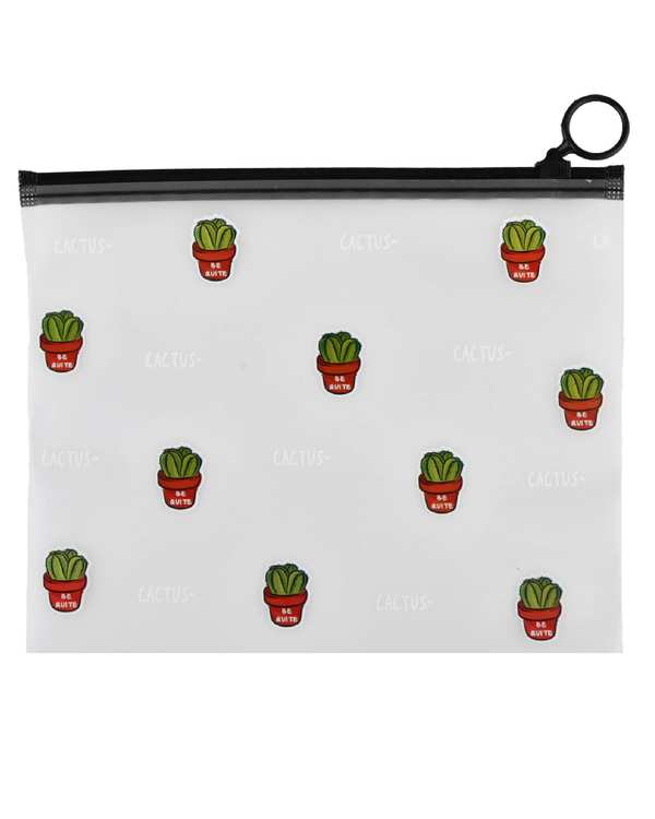 پوشه A5 مدل زیپ دار طرح کاکتوس cactus کد 001