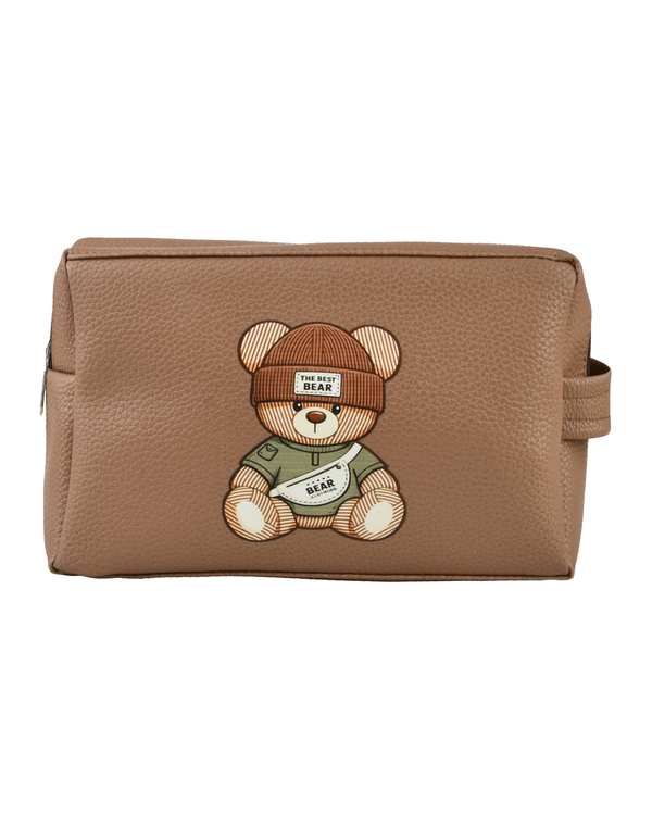 کیف لوازم آرایشی نسکافه ای طرح THE BEST BEAR