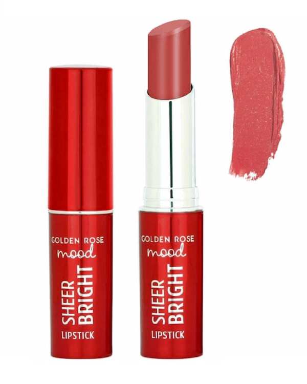 رژ لب جامد شیر برایت Sheer Bright گلدن رز Golden Rose شماره 102 رنگ Peach Bliss
