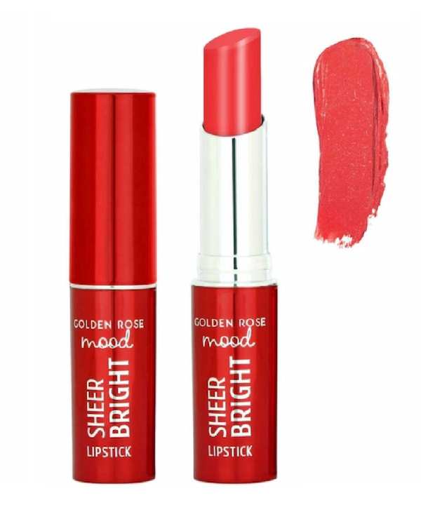 رژ لب جامد شیر برایت Sheer Bright گلدن رز Golden Rose شماره 103 رنگ Coral Red