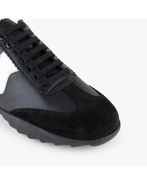 کفش کژوال چرم زنانه مشکی سفید برتونیکس Berttonix کد 0319 - تصویر 4
