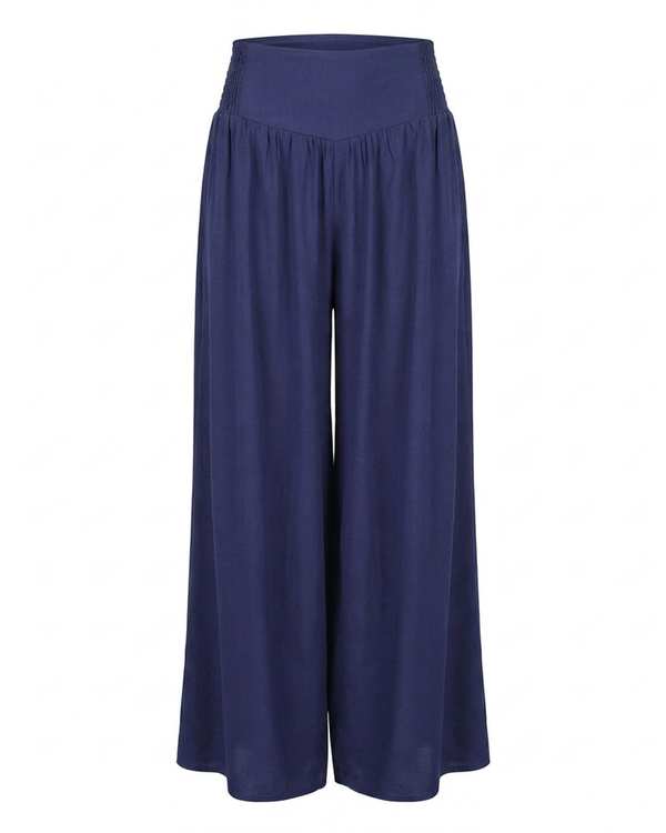 شلوار پارچه ای زنانه آبی تیره سرژه Serge کد 208475 - تصویر 2