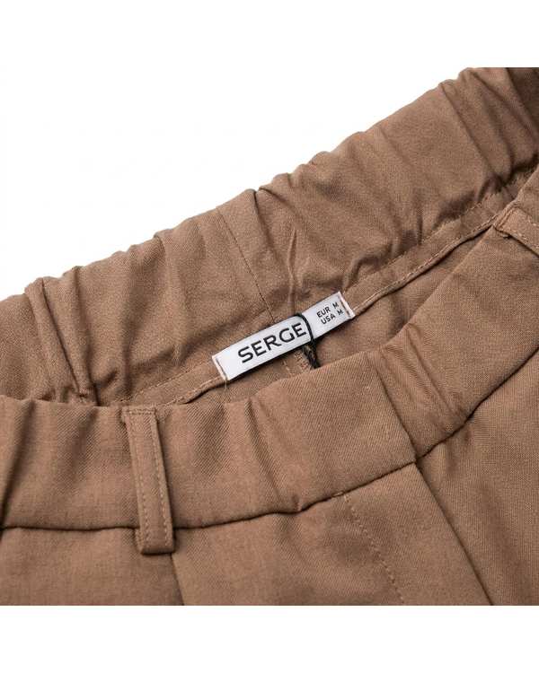 شلوار پارچه ای زنانه قهوه ای سرژه Serge کد 208469 - تصویر 4