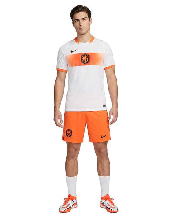 ست تیشرت و شلوارک ورزشی مردانه سفید نارنجی پانیل Panil مدل هلند Away 2026