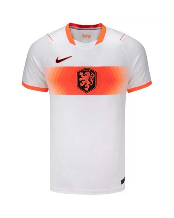 ست تیشرت و شلوارک ورزشی مردانه سفید نارنجی پانیل Panil مدل هلند Away 2026 - تصویر 3