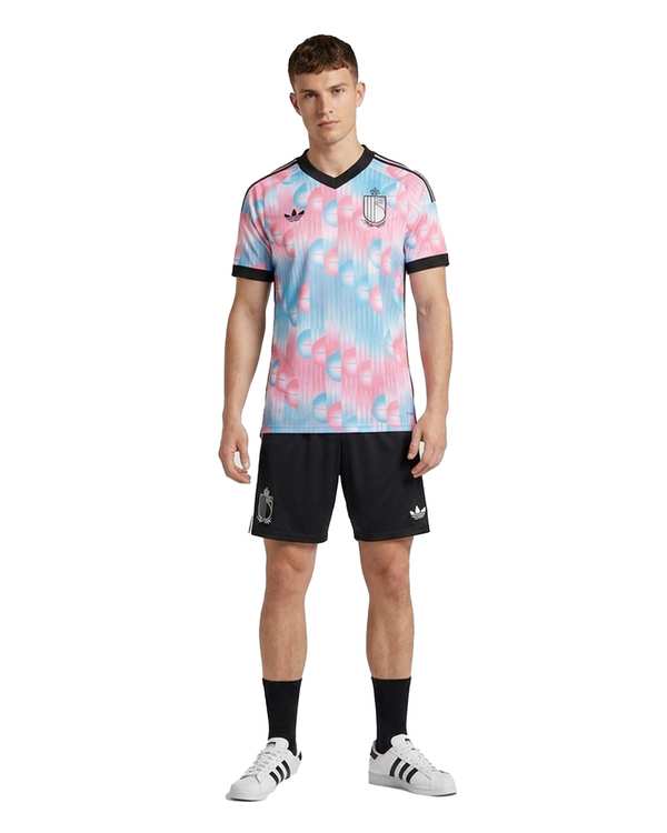 ست تیشرت و شلوارک ورزشی مردانه سفید پانیل Panil مدل بلژیک Away 2026