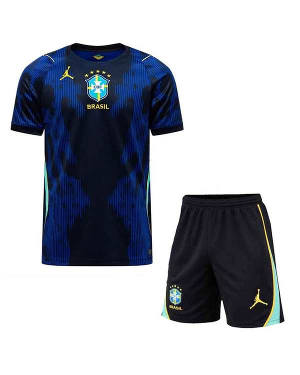 ست تیشرت و شلوارک ورزشی مردانه سرمه ای پانیل Panil مدل برزیل Away WC 2026