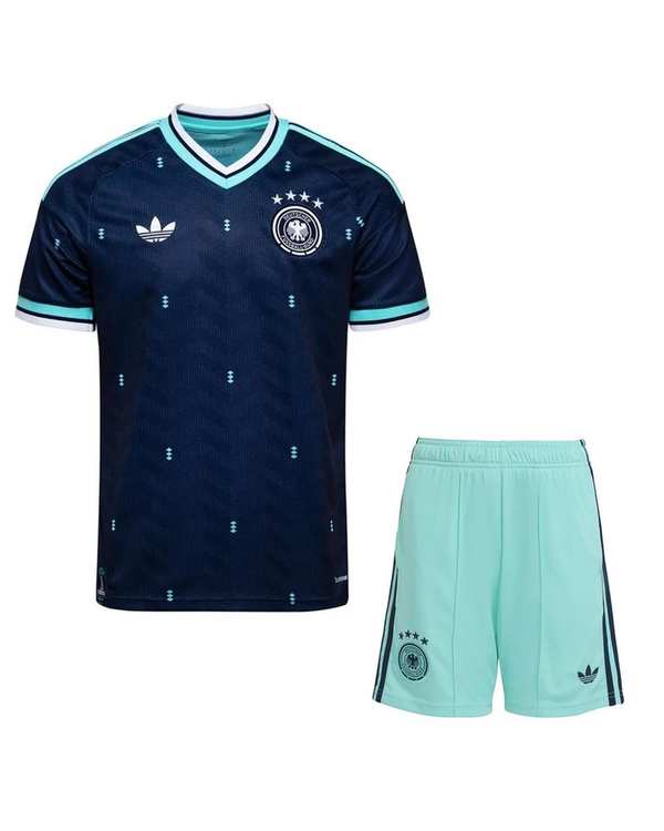 ست تیشرت و شلوارک ورزشی مردانه سرمه ای پانیل Panil مدل آلمان Away WC 2026