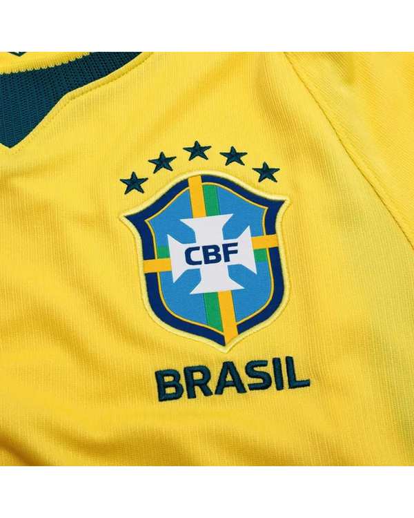 ست تیشرت و شلوارک ورزشی مردانه زرد آبی پانیل Panil مدل برزیل Home WC 2026 - تصویر 3