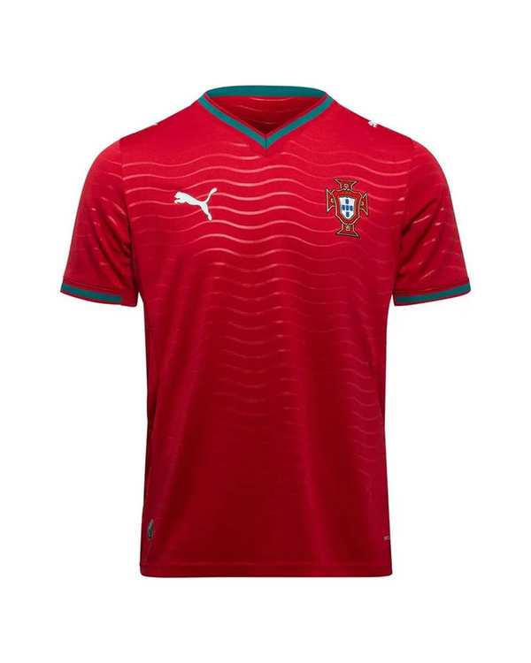 ست تیشرت و شلوارک ورزشی پسرانه قرمز پانیل Panil مدل پرتغال Home WC 2026 - تصویر 10