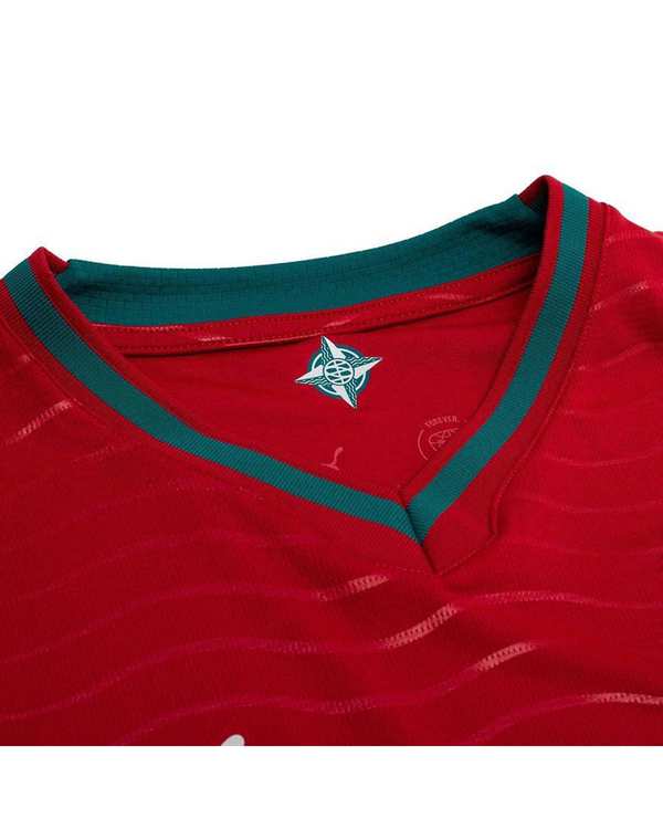 ست تیشرت و شلوارک ورزشی پسرانه قرمز پانیل Panil مدل پرتغال Home WC 2026 - تصویر 12