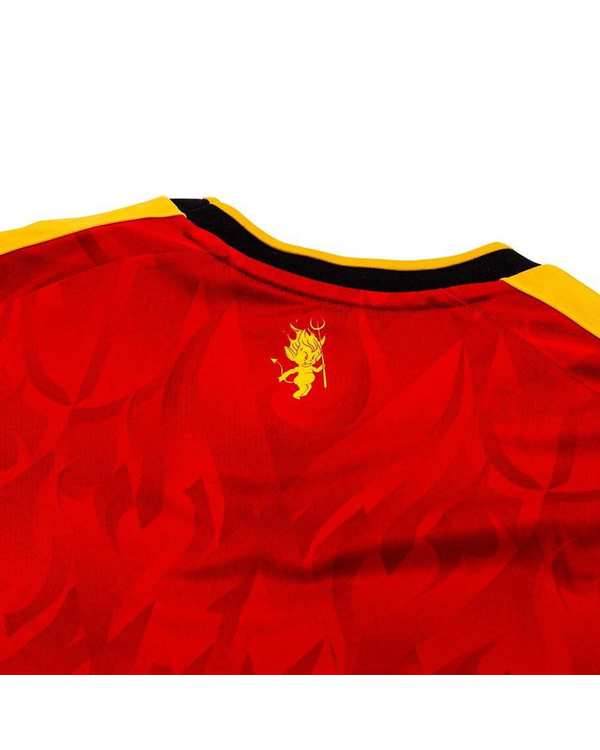 ست تیشرت و شلوارک ورزشی مردانه قرمز پانیل Panil مدل بلژیک Home 2026 - تصویر 9