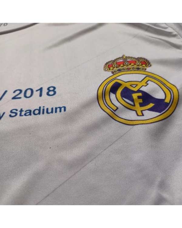 ست تیشرت و شلوارک ورزشی مردانه سفید پانیل Panil مدل رئال مادرید رونالدو Home 2018 - تصویر 2