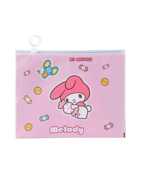 پوشه طلقی زیپ دار سایز A5 طرح ملودی Melody کد 001