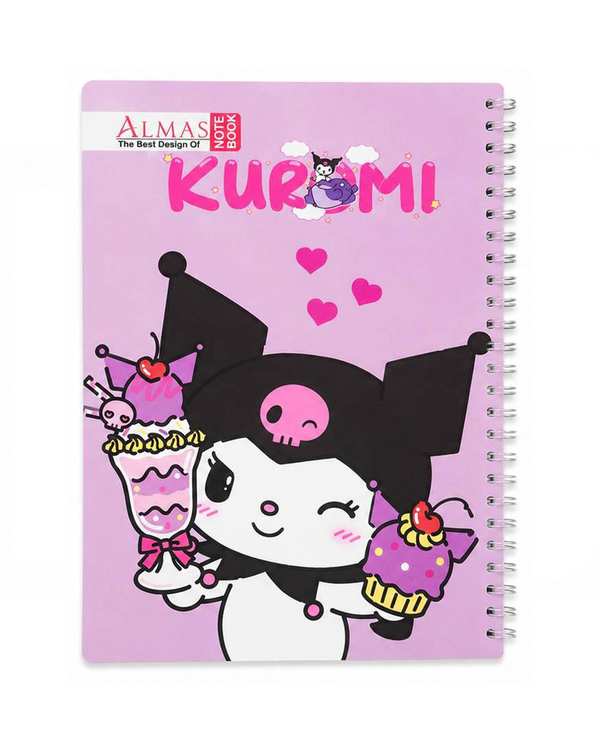 دفتر مشق سیمی 100 برگ طرح کرومی Kuromi کد 002