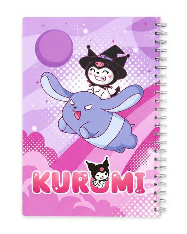دفتر مشق سیمی مجلد 50 برگ طرح کرومی Kuromi کد 1