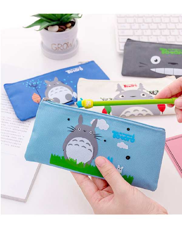 جامدادی برزنتی فانتزی Totoro آبی مدل 8964 - تصویر 2