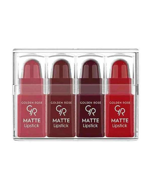 رژ لب جامد مات مدل مینی Mini Matte Mix2 شماره 2 مجموعه 4 عددی