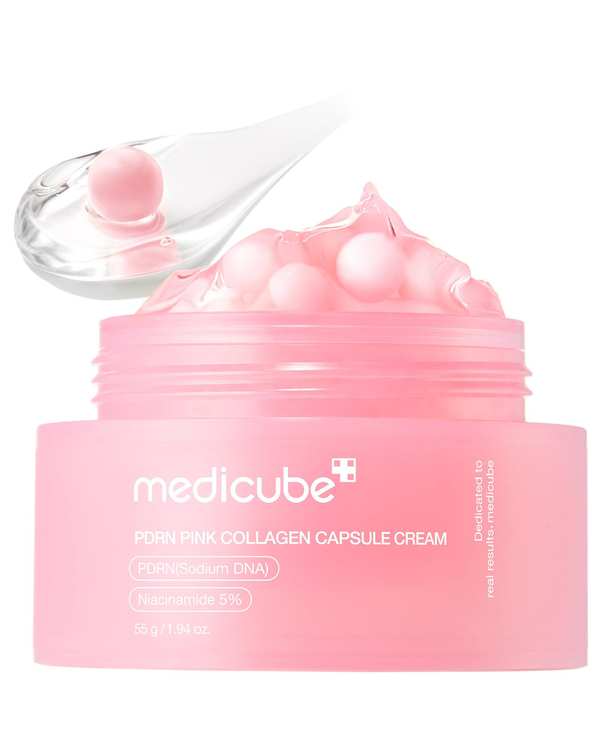 کرم کپسولی PDRN کلاژن صورتی مدیکیوب Medicube سفت کننده و جوانساز پوست سری PDRN Pink Collagen مدل Capsule Cream حجم 55 گرم - تصویر 3