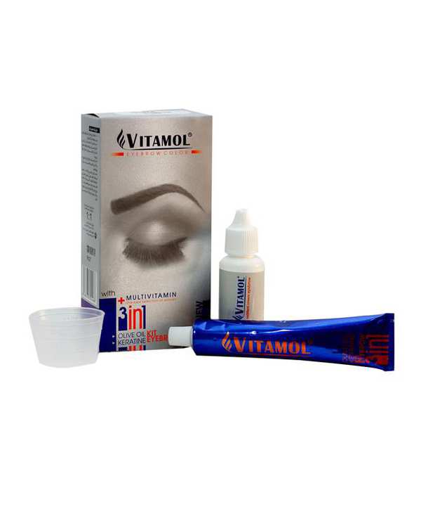 کیت رنگ ابرو ویتامول شماره B قهوه ای روشن 30ml - تصویر 2