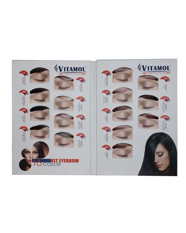 کیت رنگ ابرو ویتامول شماره B قهوه ای روشن 30ml - تصویر 3