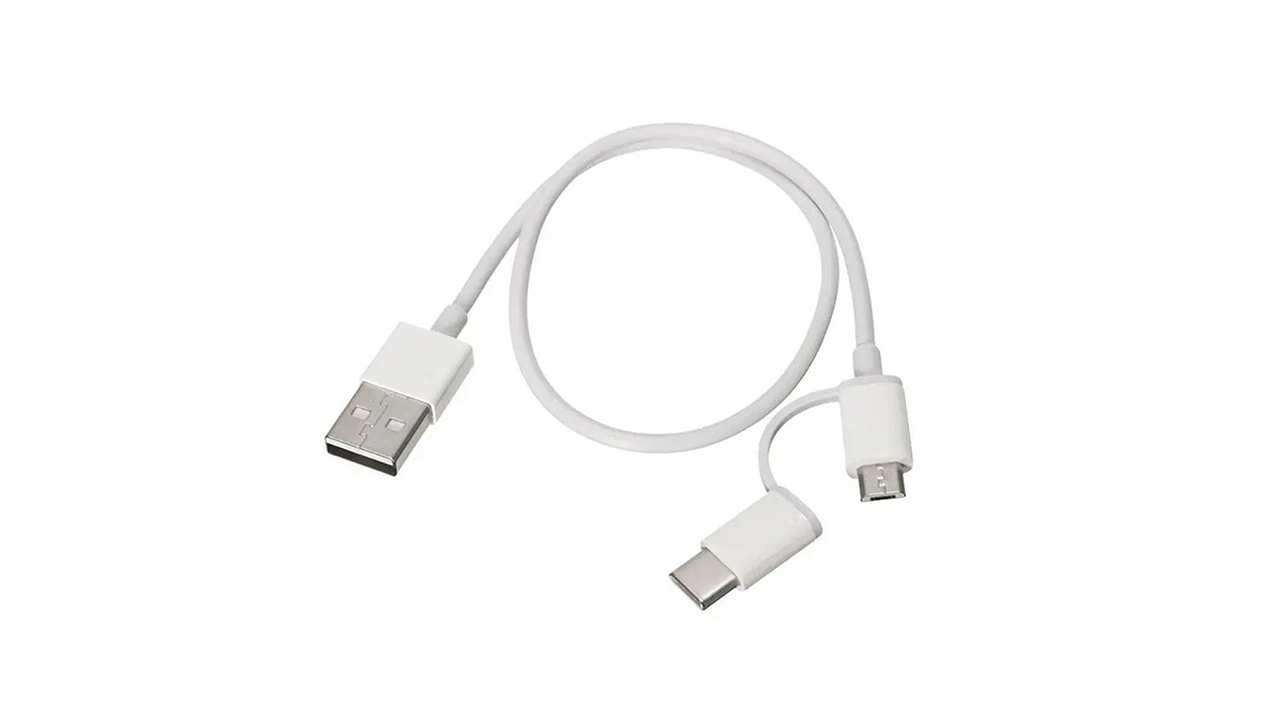 کابل شارژ شیائومی USB به Type_C/Micro (30سانت)