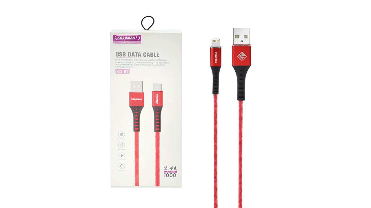 کابل USB به lightning کلومن مدل KD-57