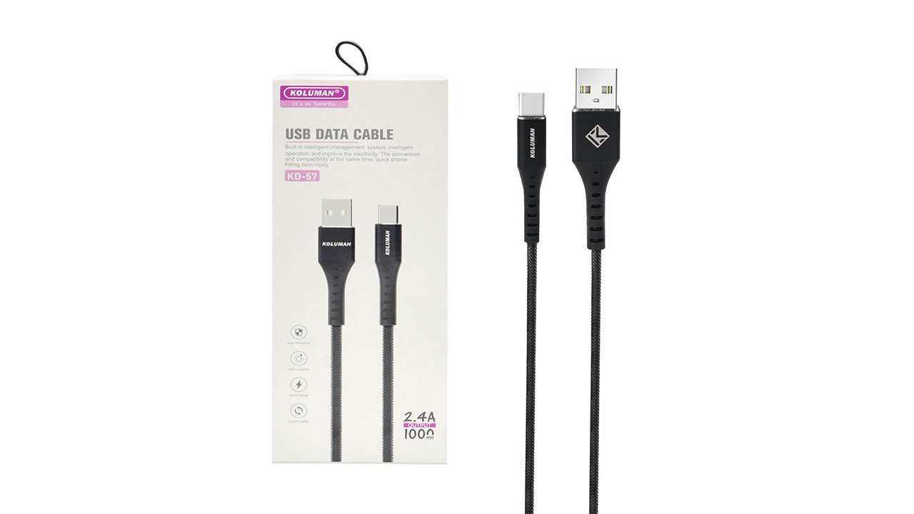 کابل USB به Type-C کلومن مدل KD-57