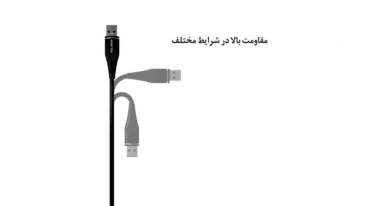 کابل USB به لایتنینگ/microUSB/USB-C کلومن مدل KD-24 به طول 120cm