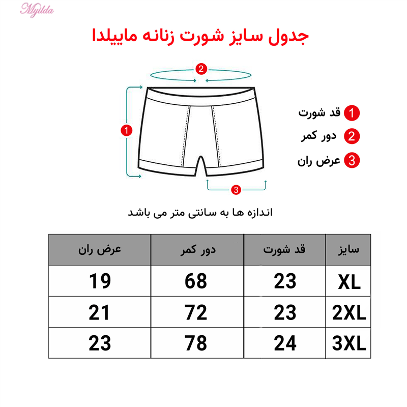 شورت زنانه ماییلدا مدل پادار کد  3755 رنگ زرد