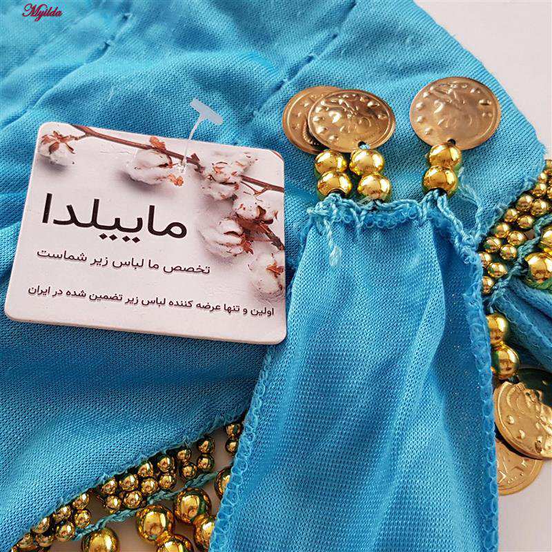 شال عربی زنانه آبی مدل 4513 ماییلدا