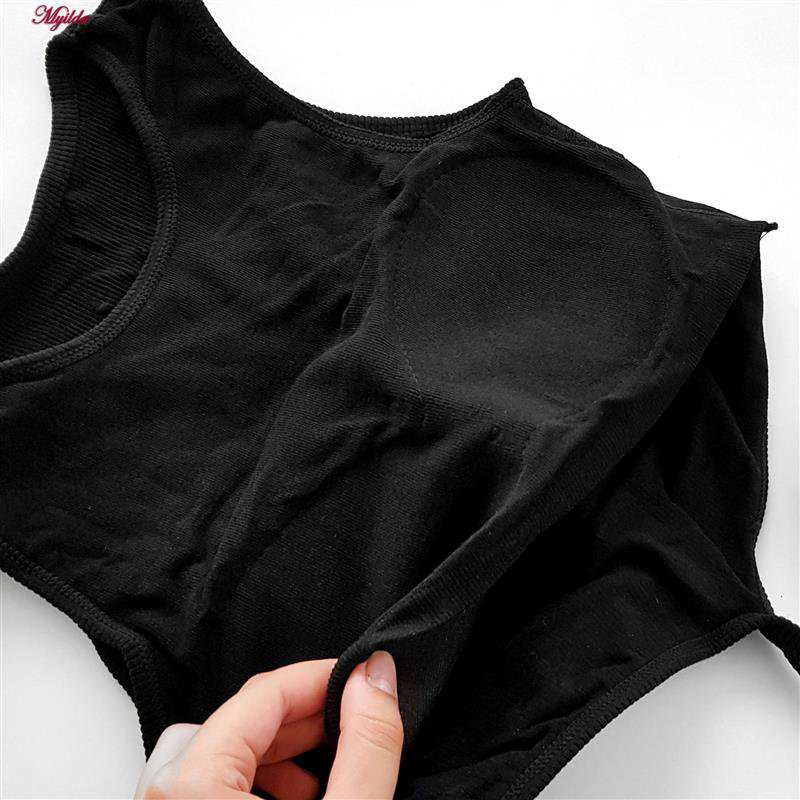 کراپ تاپ زنانه مدل بندی مشکی کد 4582 ماییلدا